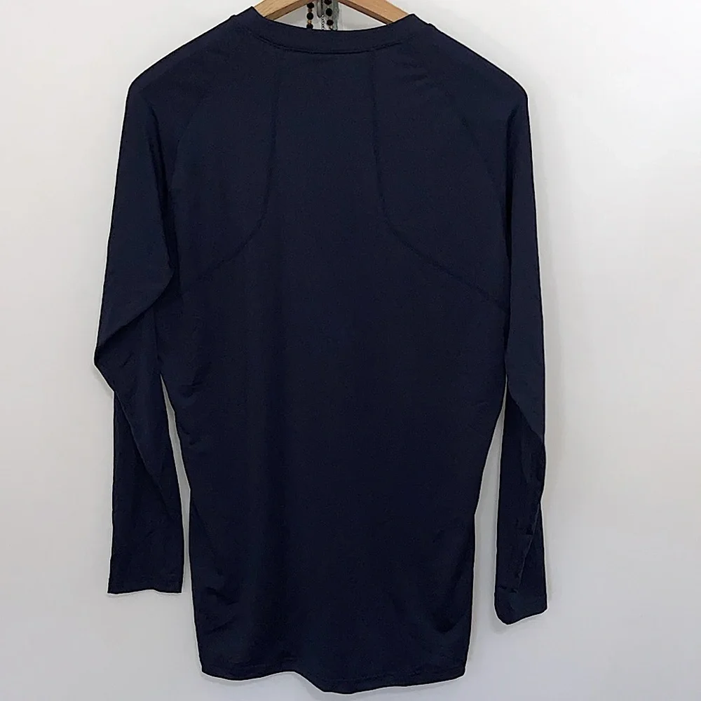 Men's  Athlio Navy Long Sleeve Shirt Sz Medium - Picture 2 of 5